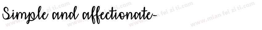 Simple and affectionate字体转换